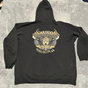 Harley Davidson Hoodie Mens XL ? black Motorcycle Waylon IS Sweatshirt ***